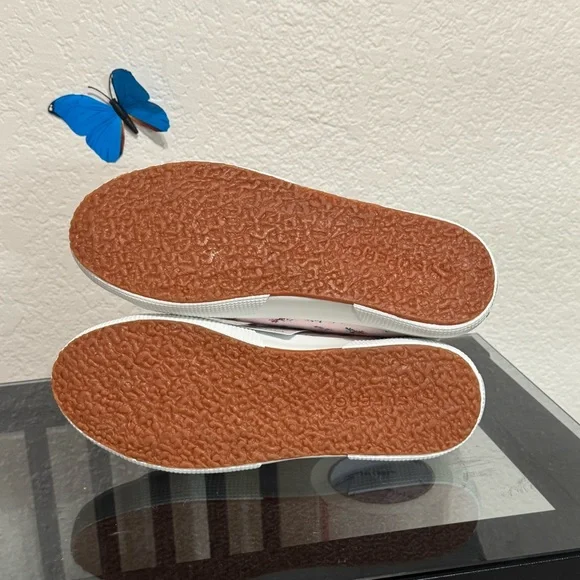 Superga woman' Pink Floral High-Top Sneakers new - Picture 6 of 7